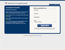 Tablet Screenshot of americanunemployment.com